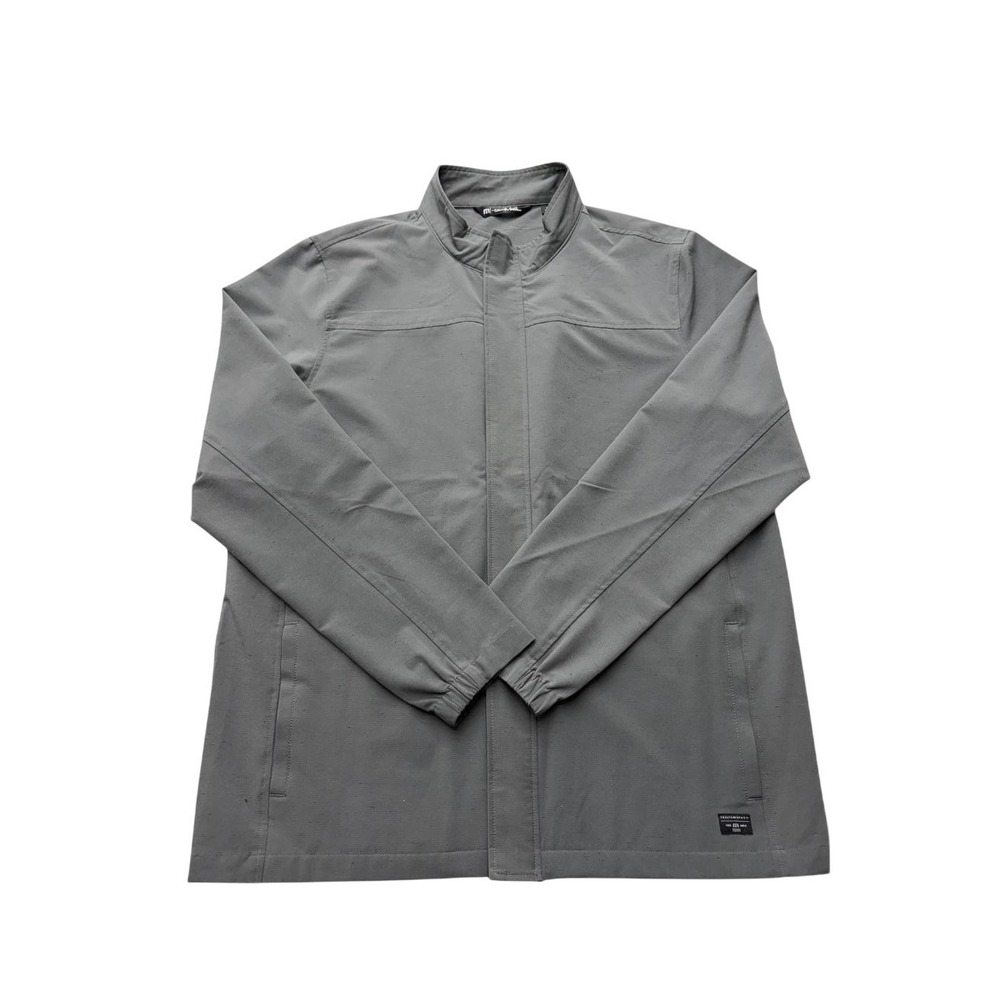 TravisMathew Jacket Mens XL‎ Gray Softshell Golf Windbreaker Full Zip Stretch